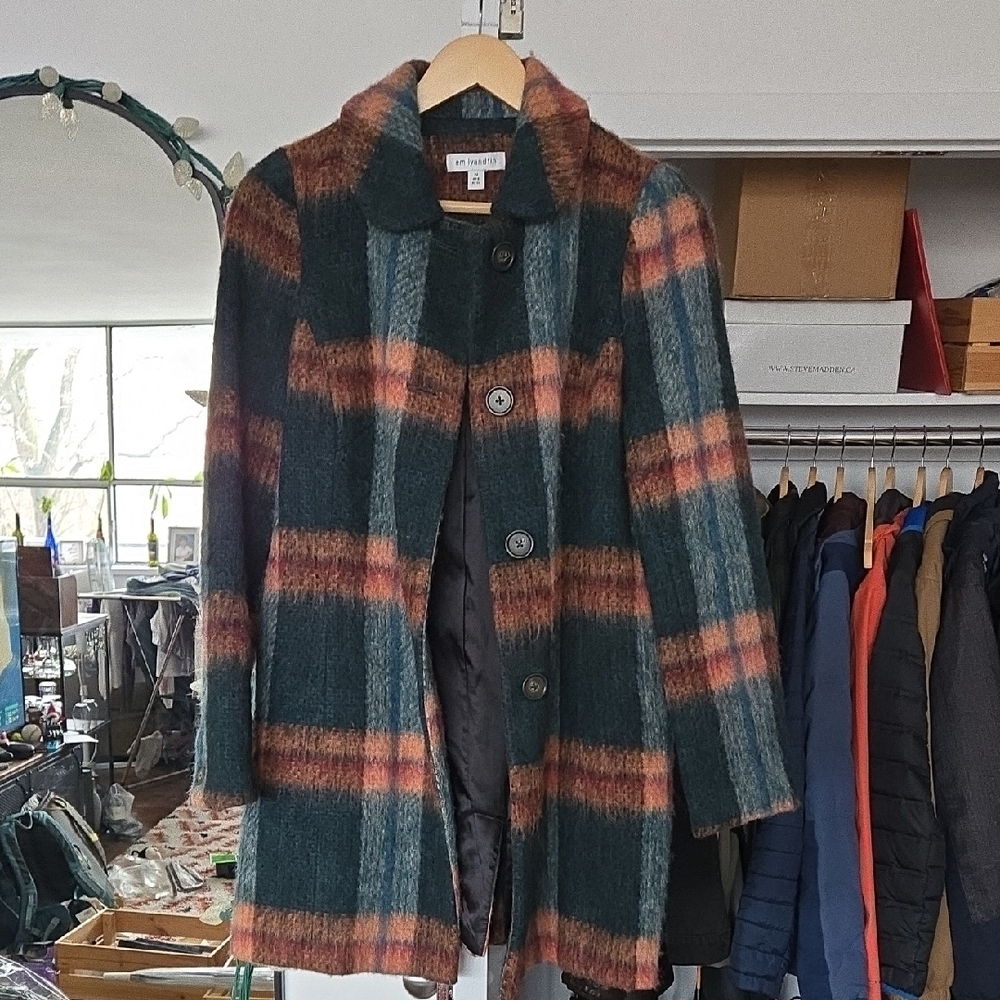 Green Plaid Coat